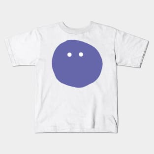 Very Peri Periwinkle Blue Minimal Mysterious Face Color of the Year 2022 Kids T-Shirt